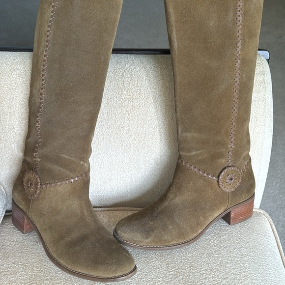Brown leather suede boots from Jack Rogers. Riding boot style. - Picture 6 of 6